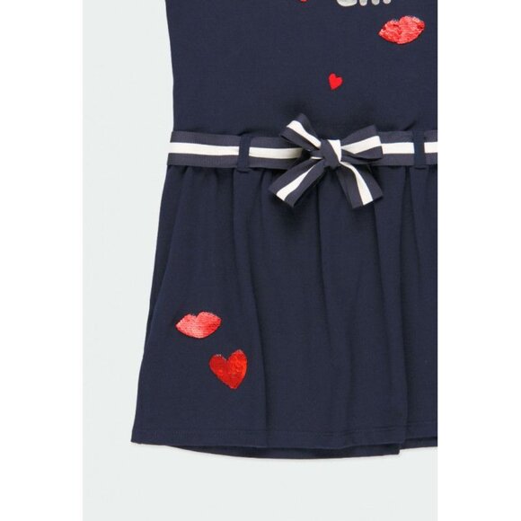 Boboli - Navy Reversible Sequin Dress with Tights, size 12 - Picture 7 of 8